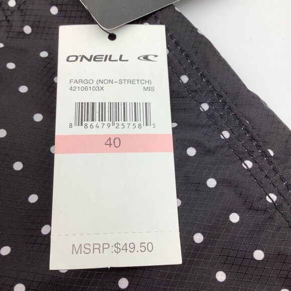 Oneill Mens Fargo Non Stretch Board Shorts Polka Dot Size 40 NWT - Picture 13 of 13